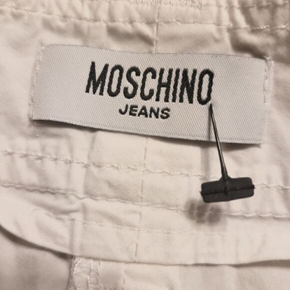 Love Moschino Jeans Donna Crop White Pants Size 2 - Picture 5 of 6